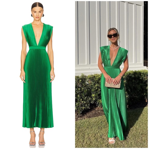 REVOLVE Dresses & Skirts - NWT L’idee Gala Midi Long Dress Bright Green Women’s Size 2 Formal Event Wedding